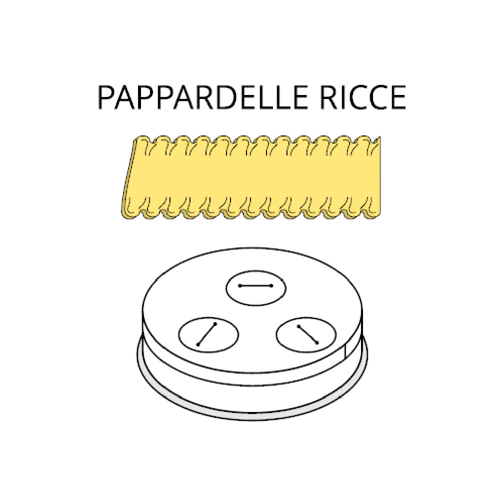 TRAFILA PAPPARDELLE RICCE 16 mm