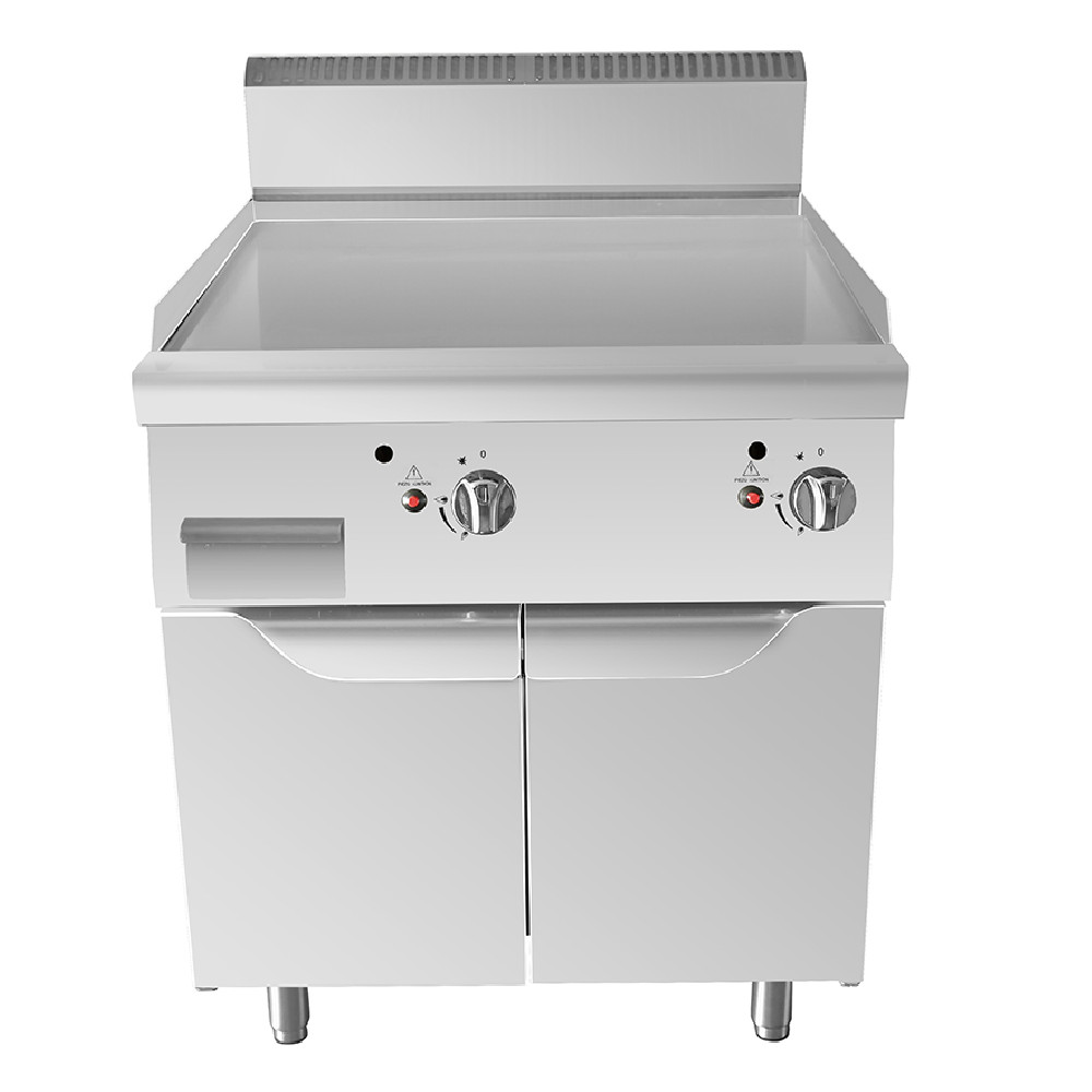Fry top liscio a gas , 80x90x85h, 10x2 kW