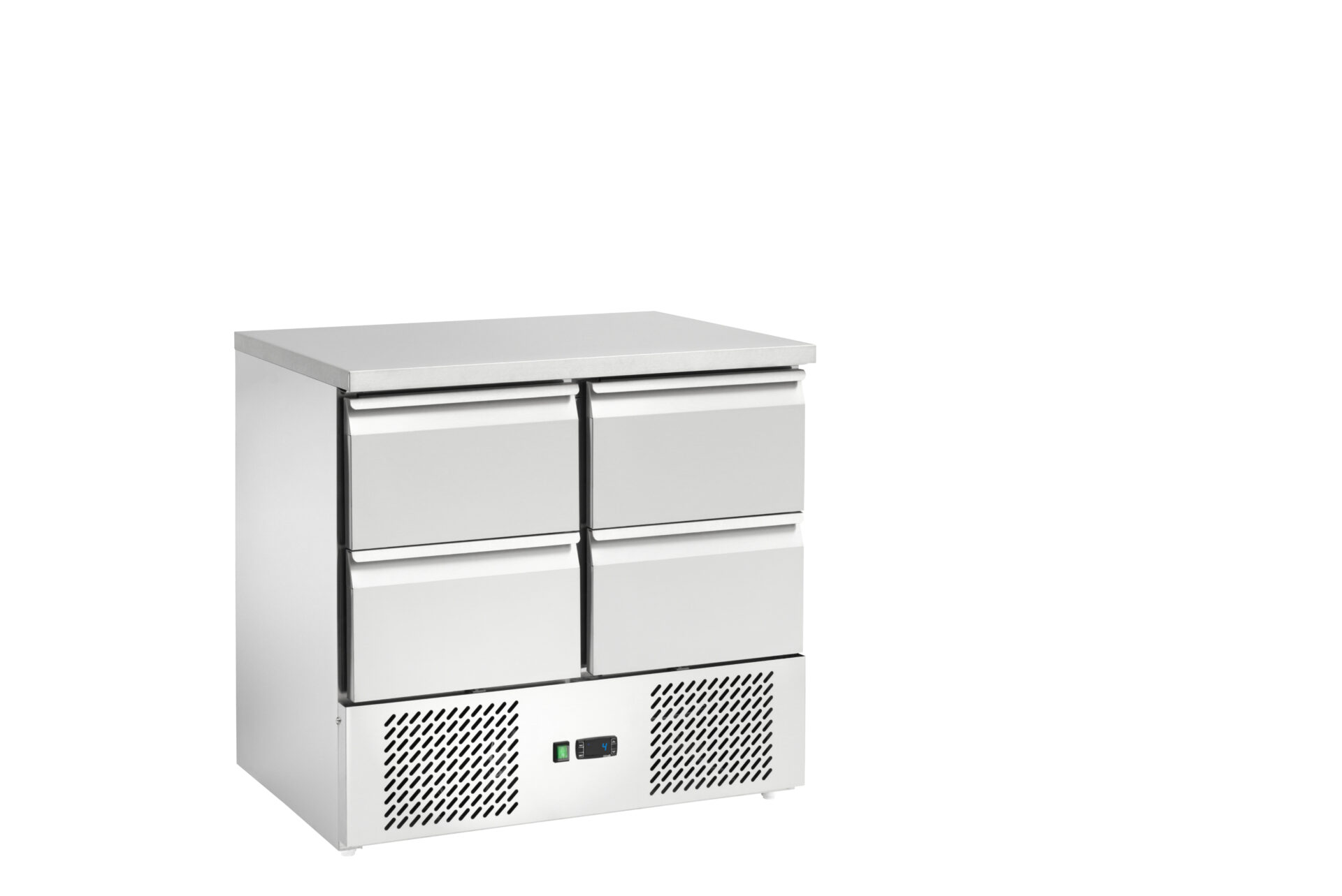Saladette refrigerata ventilata con cassetti, 900x700x875h, +2 +8 °C