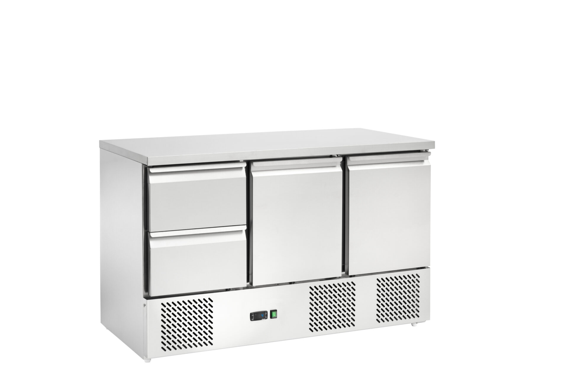 Saladette refrigerata ventilata con cassetti, 1365x700x875h, +2 +8 °C
