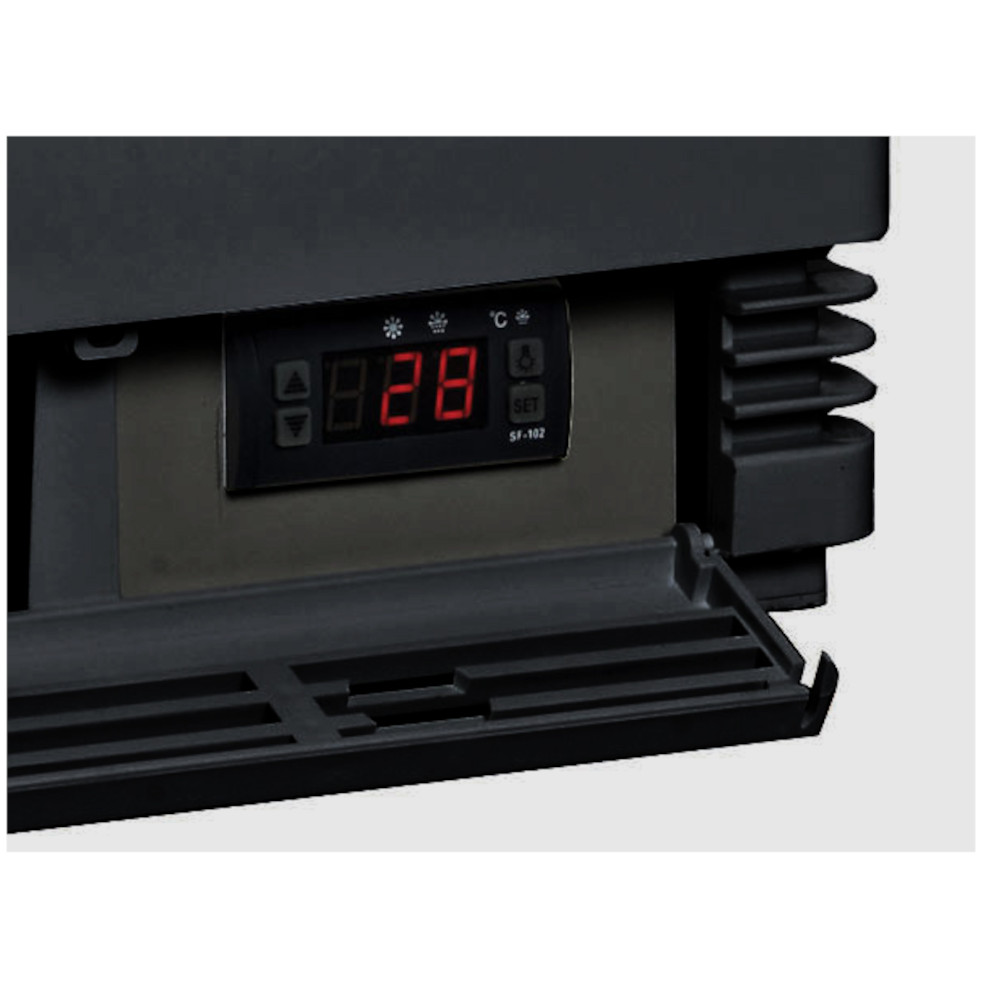 Espositore refrigerato da banco verticale da 58 Lt., 428x386x810h, +2°C +12 °C
